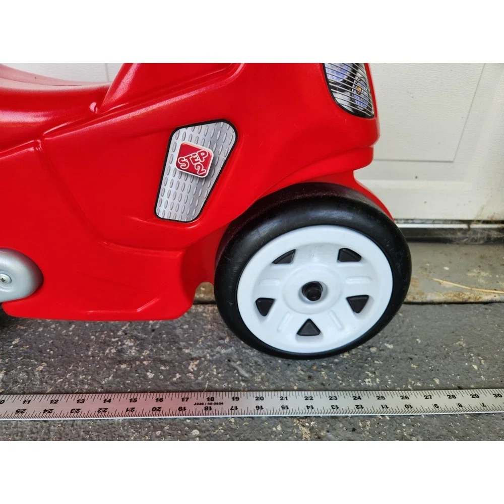 Vtg Little Tikes Step 2 Red Motorcycle Toddler Ride On Toy Indoor Outdoor Bike